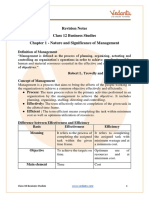 Class 12 Business Studies Chapter 1 - Revision Notes