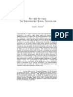 Poverty Revenue: The Subversion of Fiscal Federalism 