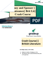 Sidney and Spenser - Renaissance - Brit Lit - Crash Course: Help@gradeup - Co