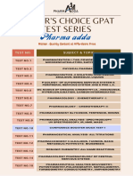 Topper'S Choice Gpat Test Series: Pharma Adda