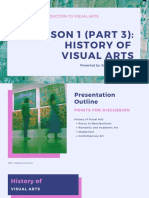 Lesson 1 (Part 3) - History of Visual Arts