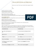 8+9. The Article With Countable+Uncountable Nouns