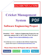 Cricket Management System - TutorialsDuniya