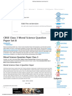 CBSE Class 3 Moral Science Question Paper Set BHH