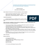 USA - OECD Convention On Bribery of Foreign Officials in International Business Transactions - Implemented Steps & Enforcement Sanctions 1998 - 2010