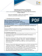 Guía de Actividades y Rúbrica de Evaluación - Unidad 2 - Tarea 4 - Creando y Publicando Contenidos en Línea