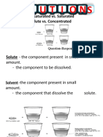 Saturated and Unsaturated Solution (QRT)