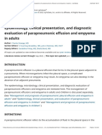 Epidemiology, Clinical Presentation, and Diagnostic Evaluation of Parapneumonic Effusion and Empyema in Adults - UpToDate