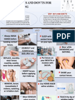 Do's and Don'ts For Wearing Contact Lens