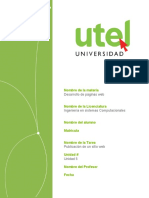 Desarrollo de Páginas Web UTEL Tarea 5