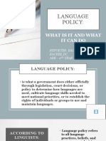 Language Policies and Program (Report)