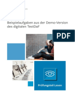 Beispielaufgaben Demo-Version Digitaler TestDaF Lesen