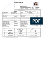 Physical Fitness Test Form