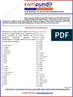 Important Synonyms Antonyms For Bank All Competitive Exam