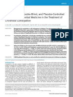 A Randomized, Double-Blind, and Placebo-Controlled Trial of Chinese Herbal Medicine in The Treatment of Childhood Constipation