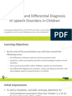 Assessment and Differential Diagnosis of Speech Disorders in Children