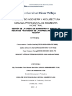 Gestión de La Cadena de Suministros y Perdida de Recursos Financieros de La Empresa Productora Alicorp