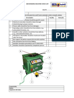 Checklist For Equipment Inspection Bar Bending Machine