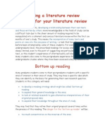 Writing A Literature Review