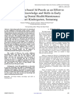 Gamification-Based 3d Puzzle As An Effort To Improve Knowledge and Skills in Early Agencying Dental HealthMaintenance at Widuri Kindergarten, Semarang