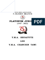 Platinum Jubilee Souvenir (N.hlimen Branch YMA)