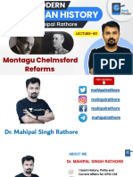 Modern Indian History Montagu Chelmsford Reforms