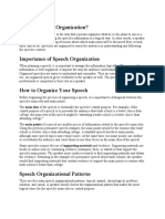 What Is Speech Organization?