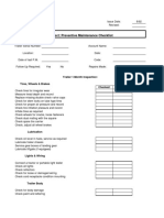 SB 03 003 Preventive Maintenance Checklist