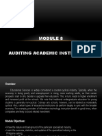 Module 8 Auditing Academic Institutions 