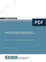 Working Paper Series: Dynamic Priority Rules For Combining On-Demand Passenger Transportation and Transportation of Goods