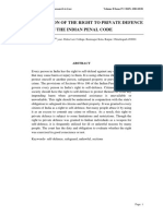 An Examination of The Right To Private Defence in The Indian Penal Code PDF