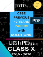 Padhle Ebook - Previous 10 Year Question Papers With Solutions 2011-20 - Class 10 Maths