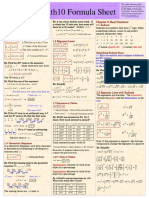 Math 10 Principles Study Sheet