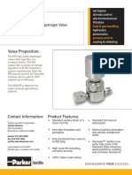 Parker Veriflo - UHP Stainless Steel Diaphragm Valve HF - 25000016 - V2 - 955 Series