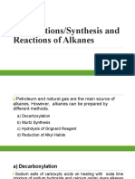 Preparations and Reactions of Alkanes