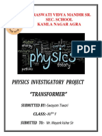 Physics Investigatory Project Transformer 1 23