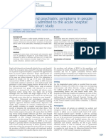 Behavioural and Psychiatric Symptoms in People With Dementia Admitted To The Acute Hospital Prospective Cohort Study