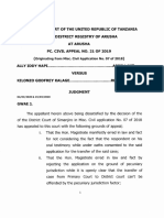 Pecuniary Jurisdiction of The Primary Court of The United Republic of Tanzania