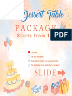 Pricelist The Dessert Table