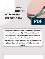 Integrating English Context To Different Subject Area