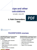 Food Composition - Recipes and Other Calculations