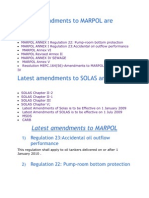 Latest Amendments To MARPOL & SOLAS