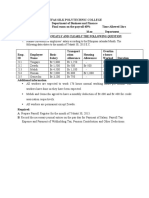 Payroll Exam Practical