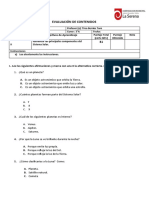 Evaluación de Ciencias El Sistema Solar