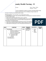 B.SC 4th Year CHN-II Course Plan