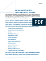 Disease Prevention and Treatment Guidelines Global Grant Funding en