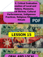 Lesson 15 Local and Oral History