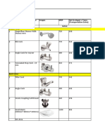 Price Proposal For Bathroom Ware For Shapporji and Pallonji