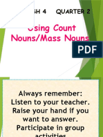 Demo COT ENGLISH 4 MASS NOUNS COUNT NOUNS SY 2019 2020