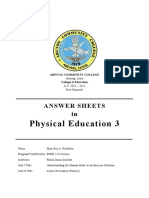 Jilla B. Alvarado P.E. 3 Answer Sheets